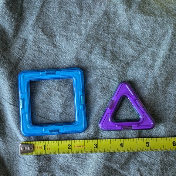 Magnet Blocks Magnaformers 20pc Set Squares Triangles Rainbow Toy Building Kids - Picture 4 of 8